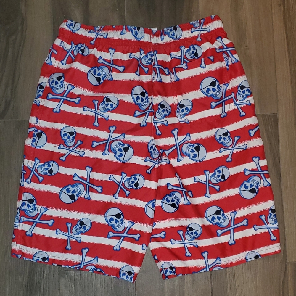 WondernationBoys skull and cross bones swim shorts